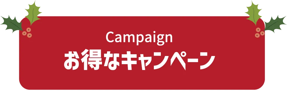 お得なキャンペーン