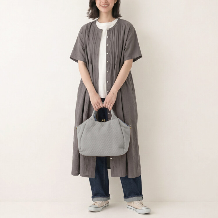 キルティング調のふんわりトートバッグ登場