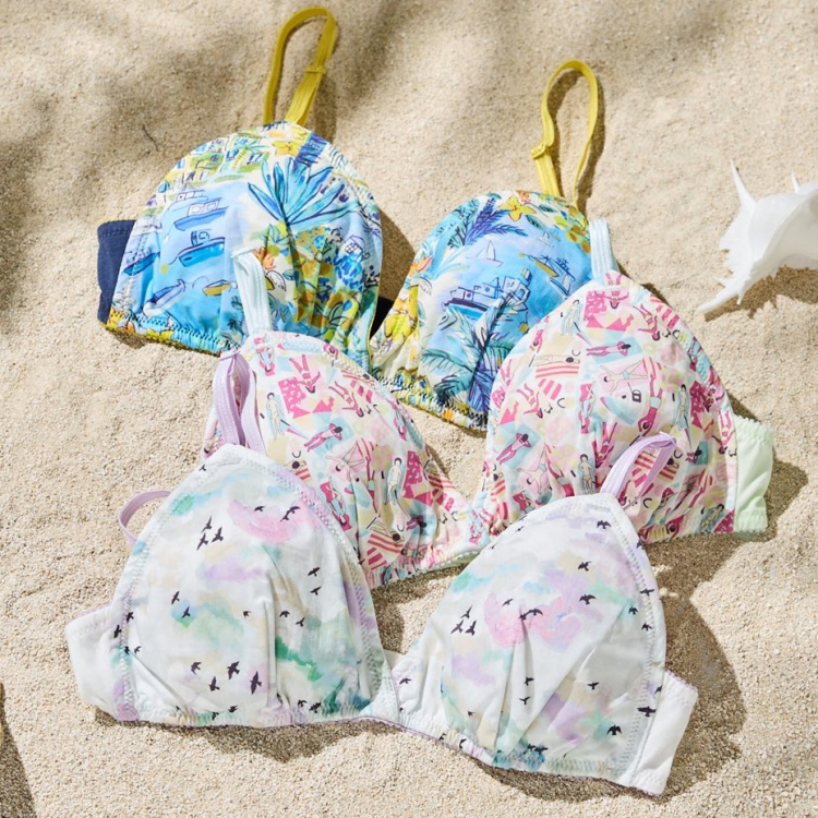 ノンワイヤーブラ【MADE WITH LIBERTY FABRIC】