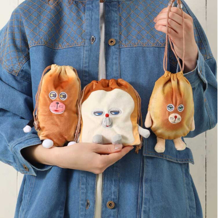 🥖パンどろぼう　ぬいぐるみ巾着入荷しました🍞