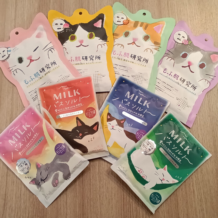 〈おすすめ商品情報〉猫ちゃんパッケージのシートマスク＆入浴剤