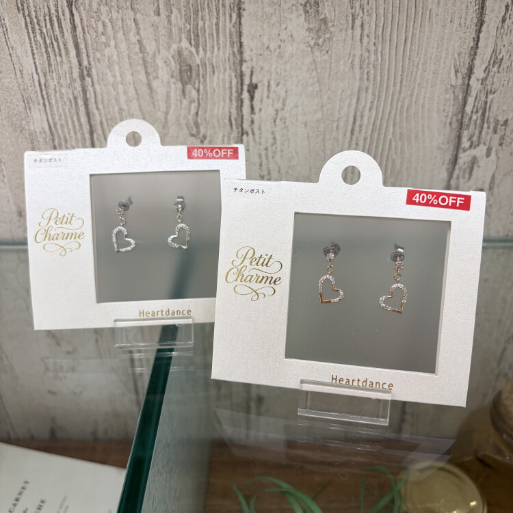 ハートデザインピアス💖