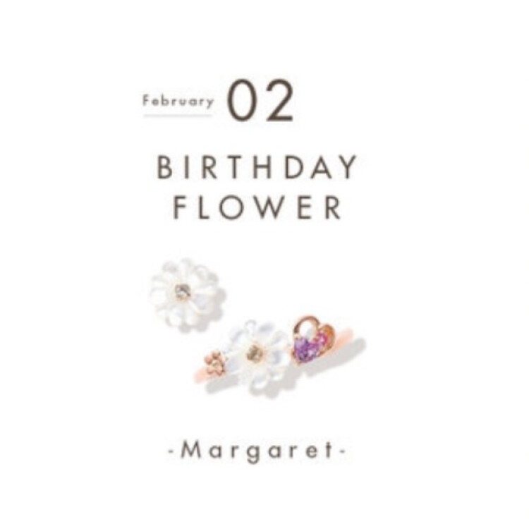 【2月誕生花】マーガレットネックレス&リング