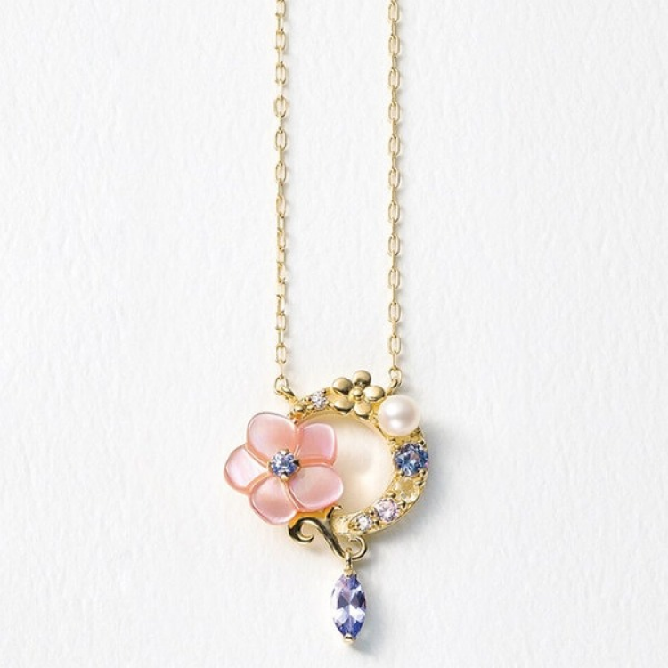 【12月誕生花】クリスマスローズ ネックレス 