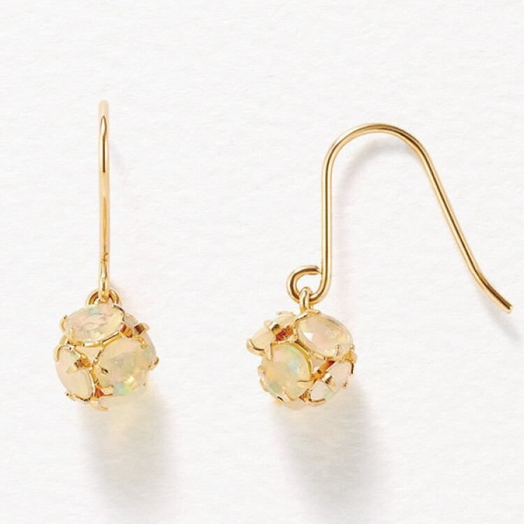 10月誕生石  オパール フック ピアス